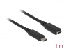 85533 Delock USB 10 Gbps produžni kabel USB Type-C™ muški na ženski 1 m 4K PD 60 W