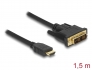 85583 Delock Dwukierunkowy kabel HDMI do DVI 18+1 1,5 m