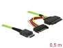 85802 Delock Cable OCuLink PCIe SFF-8611 to U.2 SFF-8639 0.5 m