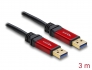 82746 Delock Câble USB 3.2 Gen 1 Type-A mâle à Type-A mâle 3 m, métallique