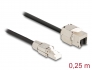 87203 Delock Cable RJ45 plug field assembly to Keystone Module RJ45 jack Cat.6A 25 cm