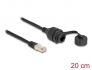 87893 Delock Cable RJ50 male to RJ50 female for built-in with sealing cap IP67 dust and waterproof 20 cm