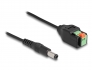 66253 Delock DC kabel 2,1 x 5,5 mm muški na adapter priključnog bloka s gumbom 15 cm