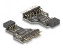 60045 Delock Hub USB 2.0 da 9 pin, pin header femmina a 2 x 9 pin pin header maschio