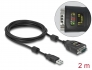 64154 Delock Adapter USB 2.0 Tipa-A na serijski RS-232 D-Sub 9 pinski 2,5 kV, galvanska izolacija 2 m