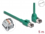 80125 Delock Cable de red RJ45 PROFINET SF/UTP 90° acodado de 5 m verde