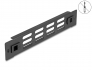 66984 Delock 10″ Panel do síťové skříně s větracími otvory, beznástrojový, 1U, černý