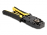 90523 Delock Universal Crimping Tool with wire stripper for 10P (RJ50), 8P (RJ45), 6P (RJ12/11), 6P DEC or 4P modular plugs