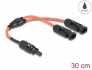 88223 Delock Solární splitter kabel DL4, ze 1 x zástrčkový na 2 x zásuvkového, 30 cm, červená