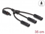 88225 Delock Solární splitter kabel DL4, ze 1 x zástrčkový na 3 x zásuvkového, 35 cm, černý