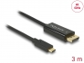 85257 Delock Kabel USB Type-C™ samec > DisplayPort samec (DP Alt Mód) 4K 60 Hz 3 m černý