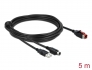 85944 Delock PoweredUSB kábel apa 24 V > A-típusú USB apa + Mini-DIN 3 tűs apa 5 m, POS nyomtatókhoz és csatlakozókhoz