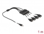 86805 Delock Kabel USB Typ-A hane till 4 x USB Typ-A hona med brytare 1 m