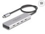 64231 Delock Hub USB 10 Gbps USB Type-C™ cu 4 x USB Type-C™ mamă cu cablu de conectare de 35 cm