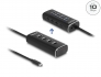 64233 Delock 4 Port USB 10 Gbps Hub mit USB Type-C™ Anschluss 60 cm Kabel und Schalter für jeden Port 