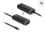 64234 Delock Κόμβος 3 Θυρών USB 10 Gbps συμπεριλαμβανομένων των Καρταναγνωστών SD και Micro SD με σύνδεσμο USB Type-C™ 60 εκ. με Καλώδιο και Διακόπτη για κάθε θύρα