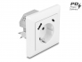 11499 Delock Wall Socket with two USB Charging Ports, 1 x USB Type-A and 1 x USB Type-C™ with PD 3.0, 18 W