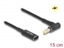 60038 Delock Kabelový adaptér na kabel na nabíjení laptopu, ze zásuvky USB Type-C™ na zástrčku Acer 5,5 x 1,7 mm, úhlový 90° 15 cm