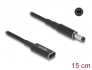 60039 Delock Câble adaptateur pour un câble de chargement de laptop USB Type-C™ femelle à 5,5 x 2,1 mm mâle, 15 cm