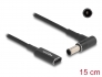 60043 Delock Kabelový adaptér na kabel na nabíjení laptopu, ze zásuvky USB Type-C™ na zástrčku Sony 6,0 x 4,3 mm, úhlový 90° 15 cm