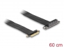88026 Delock Riser kartica PCI Express x4 muški na x4 utor 90° zakrivljeni s kabelom od 60 cm