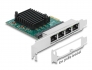89025 Delock Κάρτα PCI Express x1 προς 4 x Gigabit LAN
