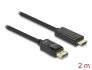 82587 Delock Kabel DisplayPort 1.1 Stecker > High Speed HDMI-A Stecker Passiv 2 m schwarz