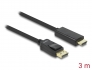 82435 Delock Câble DisplayPort 1.1 mâle > High Speed HDMI-A mâle passif 3 m noir
