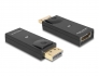65258 Delock Adaptateur DisplayPort 1.1 mâle > HDMI femelle passif noir