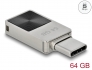 54084 Delock Mini USB 5 Gbps USB-C™-minne 64 GB - Metallhölje