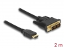 85584 Delock Dwukierunkowy kabel HDMI do DVI 18+1 2 m