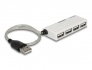 87445 Delock Hub externo USB 2.0 de 4 puertos