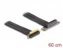 88045 Delock Riser Karte PCI Express x4 Stecker 90° gewinkelt zu x4 Slot 90° gewinkelt mit Kabel 60 cm