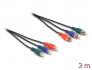 85370 Delock Câble de rallonge RCA RGB 3 x mâles vers 3 x femelles, 3 m