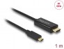 85290 Delock Kabla USB Type-C™, wtyk męski > HDMI, wtyk męski (DP Alt Mode) 4K 60 Hz, o długości 1 m, czarny