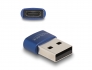 60051 Delock Adaptér USB 2.0, ze zástrčkového konektoru USB Typu-A na zásuvkový konektor USB Type-C™, modrá