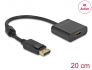 63585 Delock Adapter DisplayPort 1.2-dugós csatlakozó-HDMI-csatlakozóhüvely 4K aktív fekete