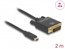 85321 Delock Kabel USB Type-C™ hane > DVI 24+1 hane (DP Alt Mode) 4K 30 Hz, 2 m svart