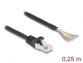 80203 Delock Cablu RJ50 tată pentru a deschide capetele de sârmă S/FTP 0,25 m, negru