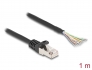 80205 Delock Cable RJ50 male to open wire ends S/FTP 1 m black