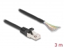 80207 Delock Kabel RJ50 Stecker zu offenen Kabelenden S/FTP 3 m schwarz