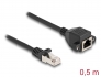 80192 Delock Prodlužovací kabel RJ50 ze zástrčky na zásuvku, S/FTP, 0,5 m, černý