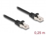 80185 Delock Cable RJ50 macho a RJ50 macho S/FTP 0,25 m negro