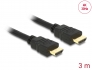 84408 Delock High Speed HDMI-kábel típusú Ethernet – HDMI A dugós > HDMI A dugós 4K 3 m