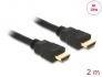 84407 Delock Kabel High Speed HDMI mit Ethernet – HDMI A Stecker > HDMI A Stecker 4K 2,0 m