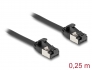 80181 Delock RJ45 Kabel Stecker zu Stecker Cat.8.1 flexibel 0,25 m schwarz 