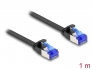 80175 Delock RJ45 Flat Patch Cable plug to plug Cat.6A flexible 1 m black