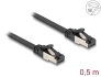 80178 Delock RJ45 Flat Patch kabel muški na muški Cat.8.1 fleksibilni 0,5 m, crni