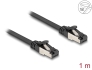 80179 Delock RJ45 Flat Patch Cable plug to plug Cat.8.1 flexible 1 m black
