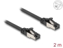 80180 Delock RJ45 Flat Patch Cable plug to plug Cat.8.1 flexible 2 m black